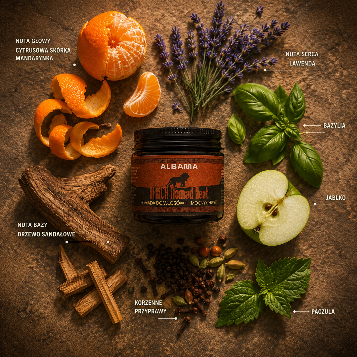 POMADA DO WŁOSÓW MOCNY CHWYT 60ml - ZAPACH AFRICA