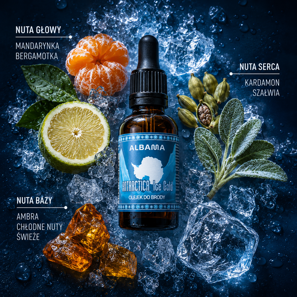 OLEJEK DO BRODY 30ml - ZAPACH ANTARCTICA