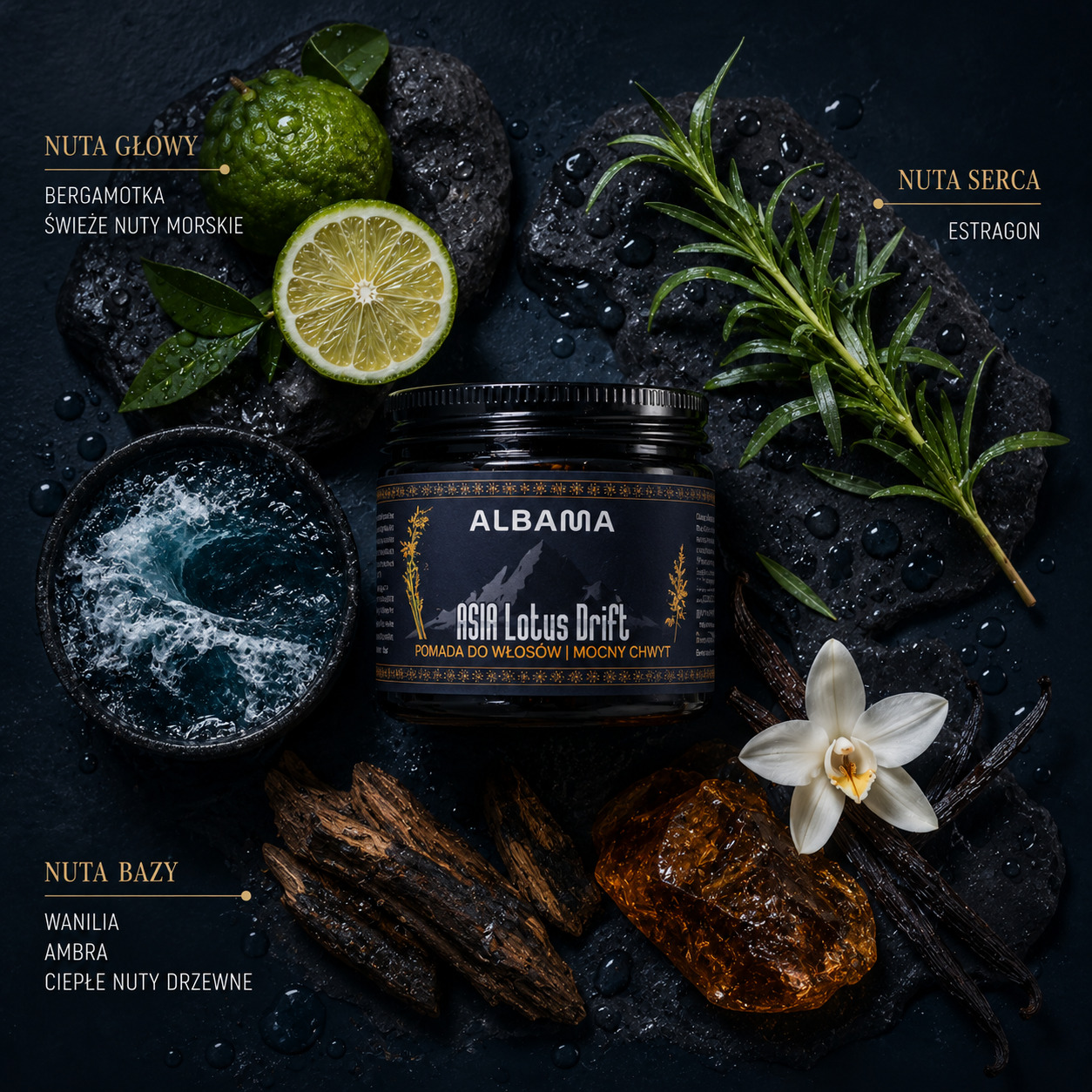 POMADA DO WŁOSÓW MOCNY CHWYT 60ml - ZAPACH ASIA