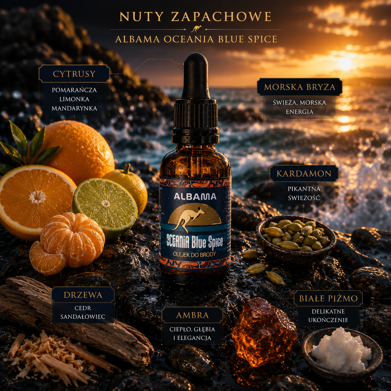 OLEJEK DO BRODY 30ml - ZAPACH OCEANIA
